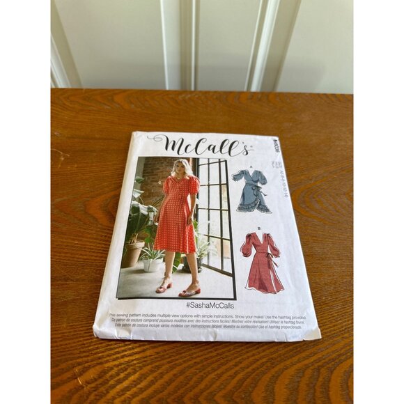 McCall # M8036 Dress and Sash Sew Pattern Cut Size 6-14 Uncut - Picture 2 of 4